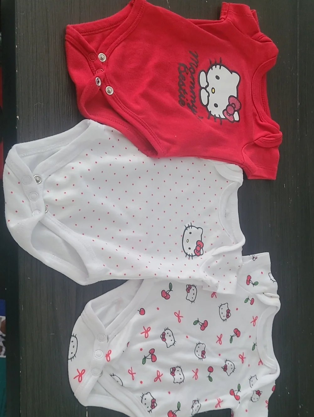 Hello Kitty Red and White Baby Bodysuit Set